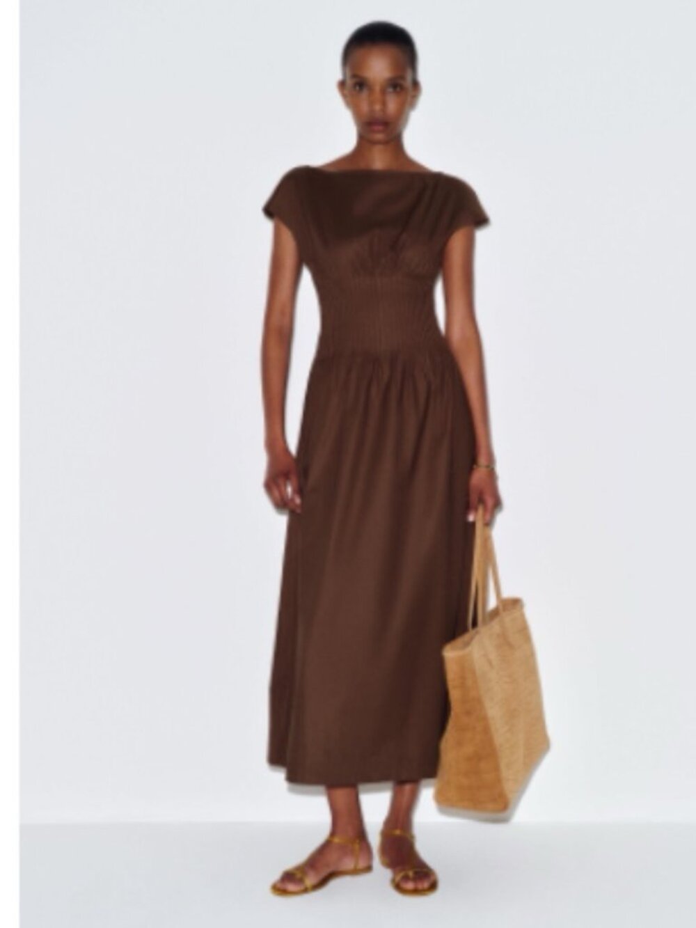 Reformation Aintana Dress Brown - Size 10